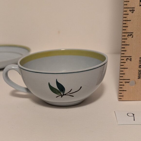 Vintage Handpainted Arabia Finland Windflower Teacup and Saucer with Flaw - Picture 11 of 11